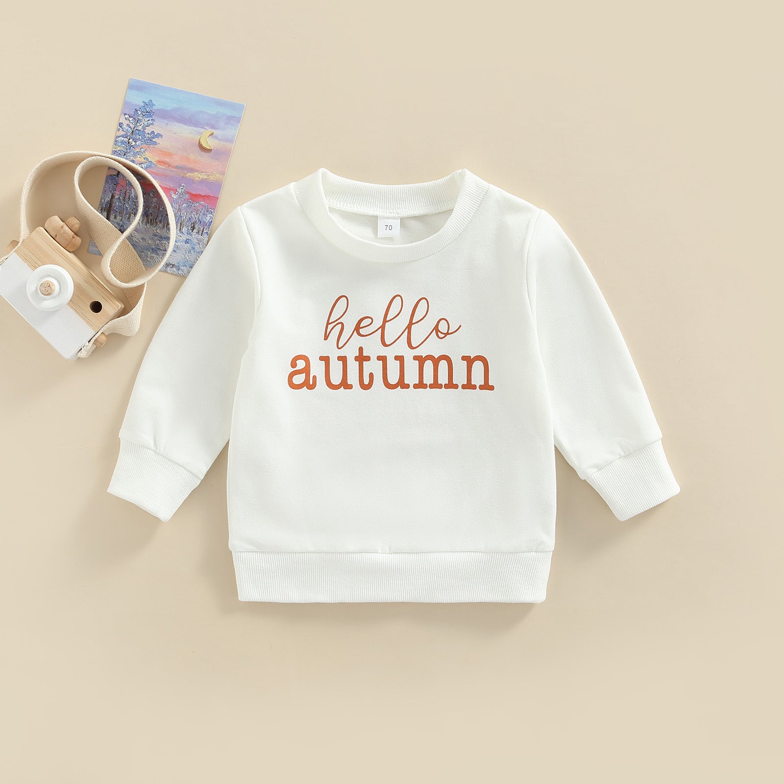 Alphabet Print Baby Pullover & Bottoms