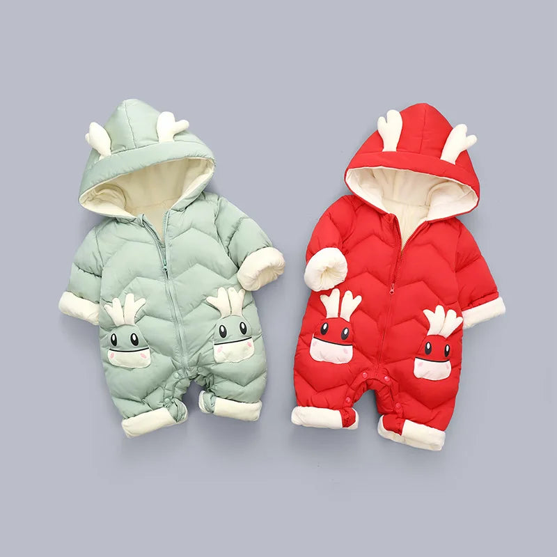 Plush Winter Jumpsuit for Baby Girls & Boys