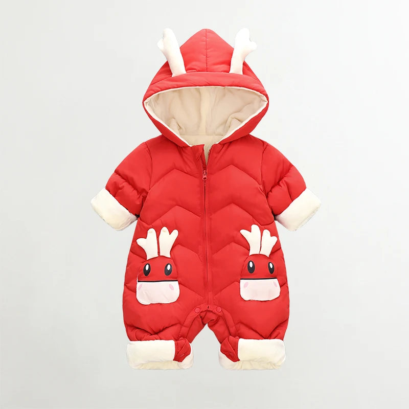 Plush Winter Jumpsuit for Baby Girls & Boys
