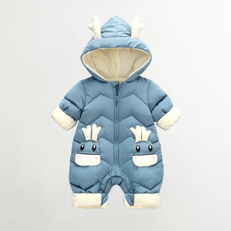 Plush Winter Jumpsuit for Baby Girls & Boys