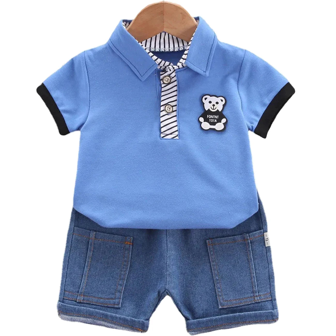 Baby's Korean Style Summer Set Playful Summer Outfit