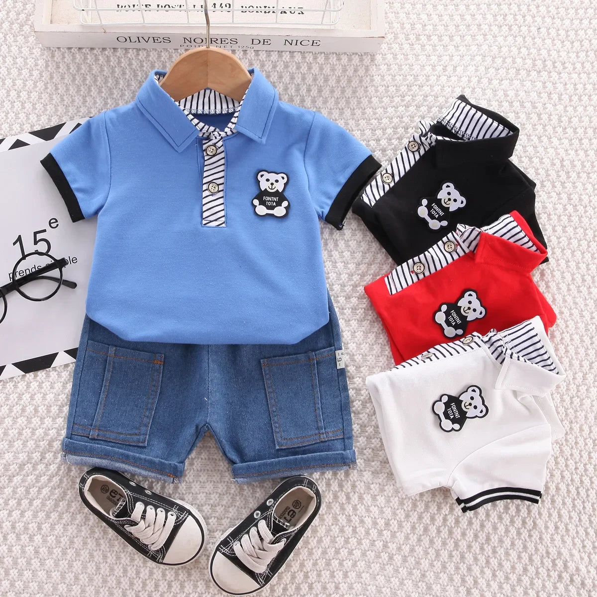 Baby's Korean Style Summer Set Playful Summer Outfit