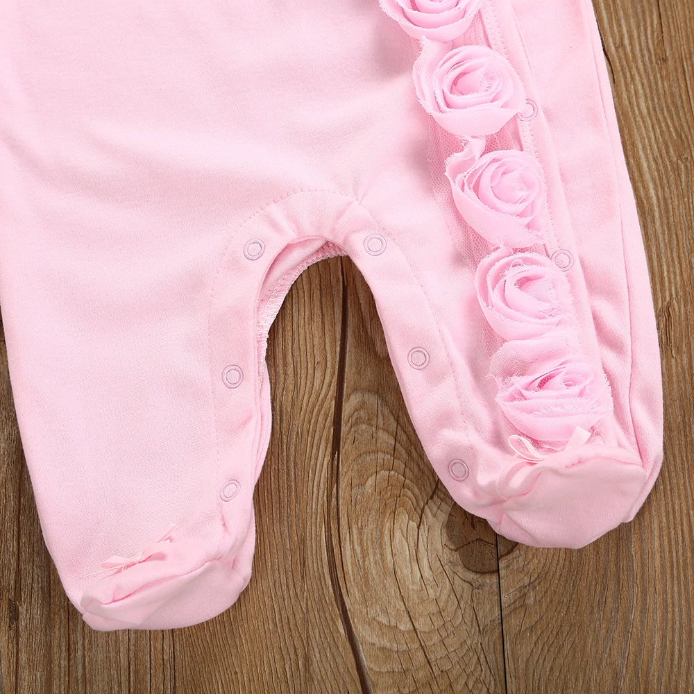 Lace & Flower Romper Set