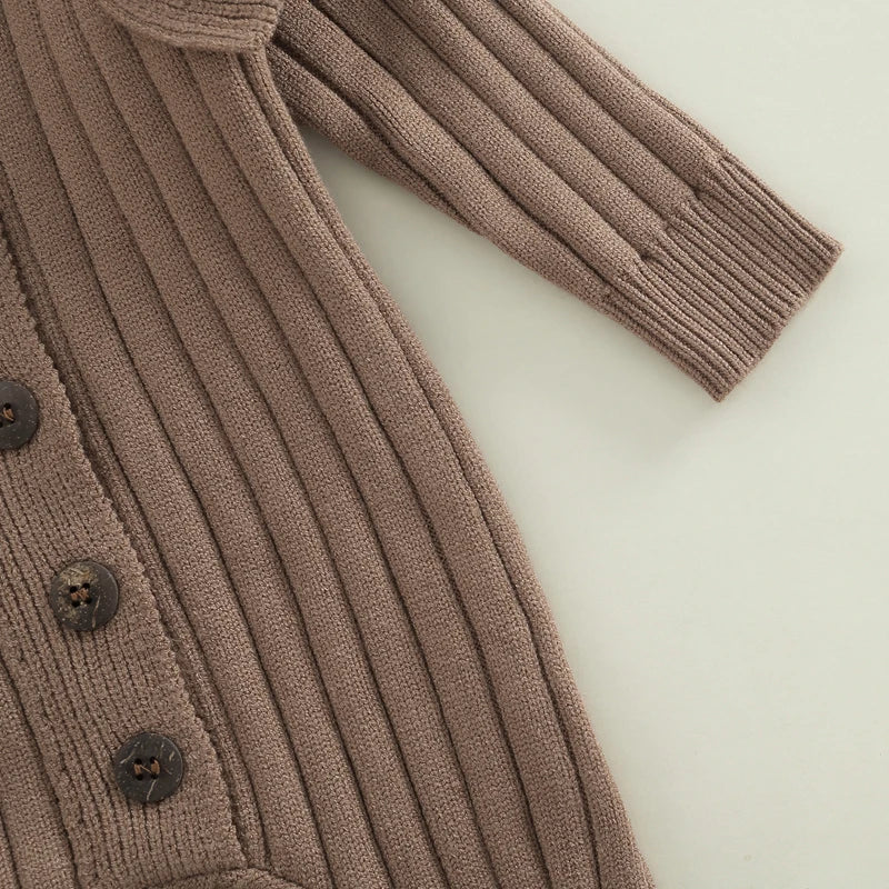 Baby Girl Knitted Romper with Ruffles