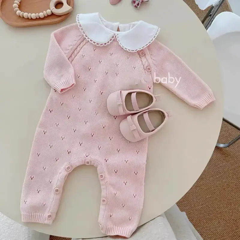 Princess Knitted Jumpsuit for Baby Girls