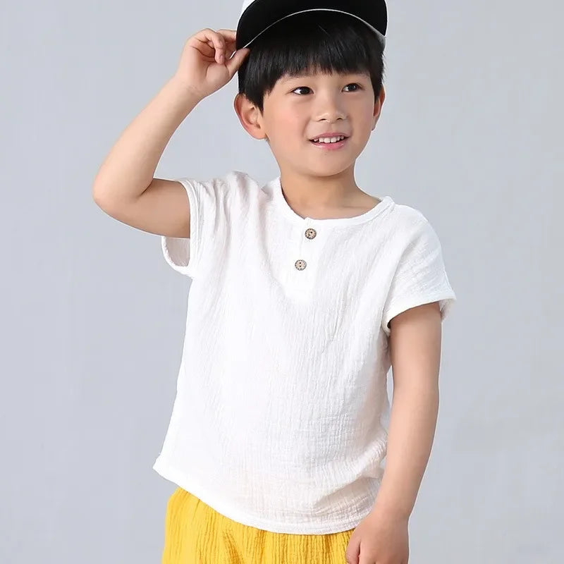 Casual Tops for Baby Boys Soft Muslin Organic