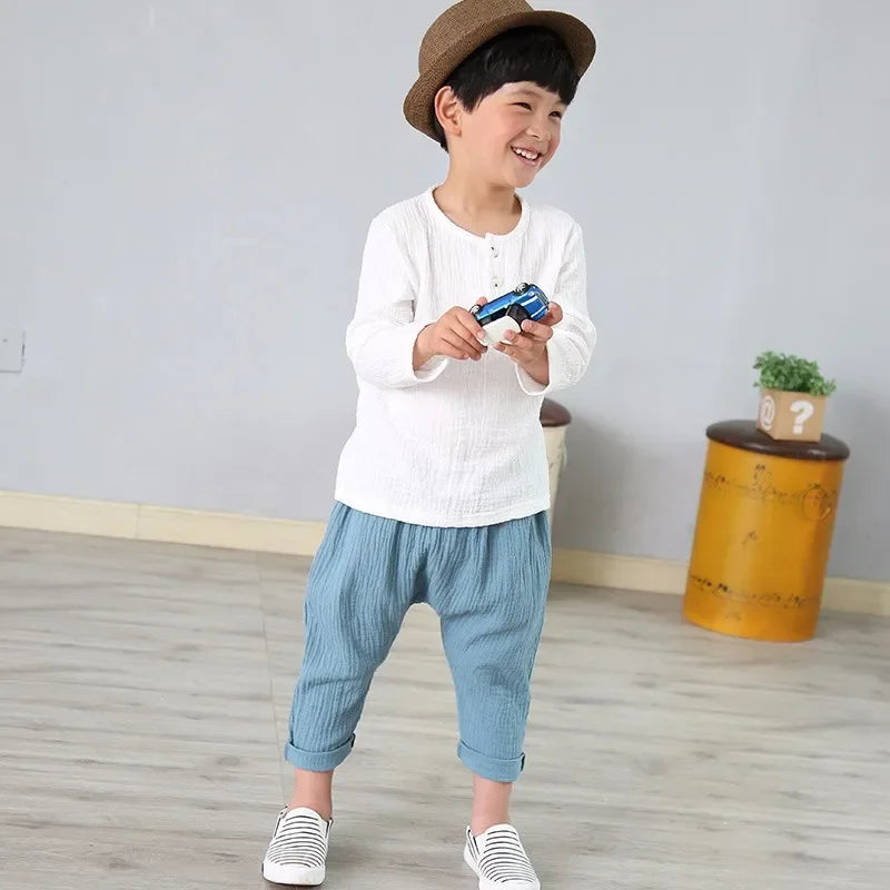 Casual Tops for Baby Boys Soft Muslin Organic