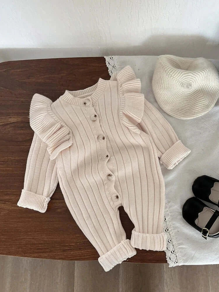 Princess Knitted Jumpsuit for Baby Girls