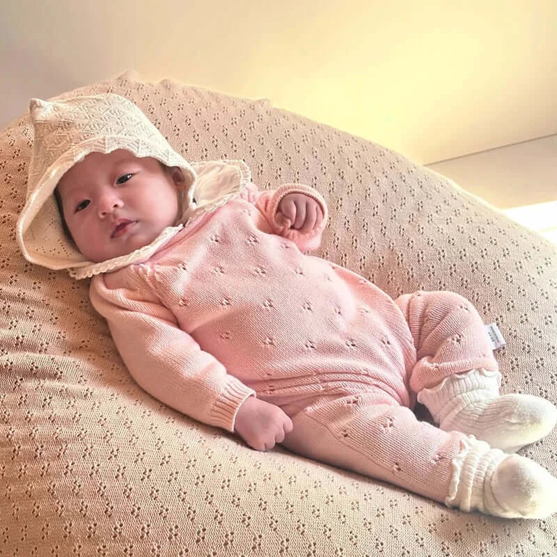 Princess Knitted Jumpsuit for Baby Girls