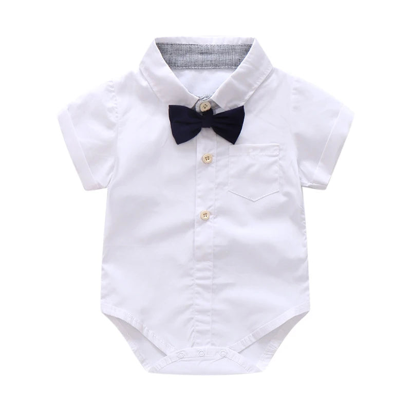Baby Boy's Bow Tie & Overall Formal Set