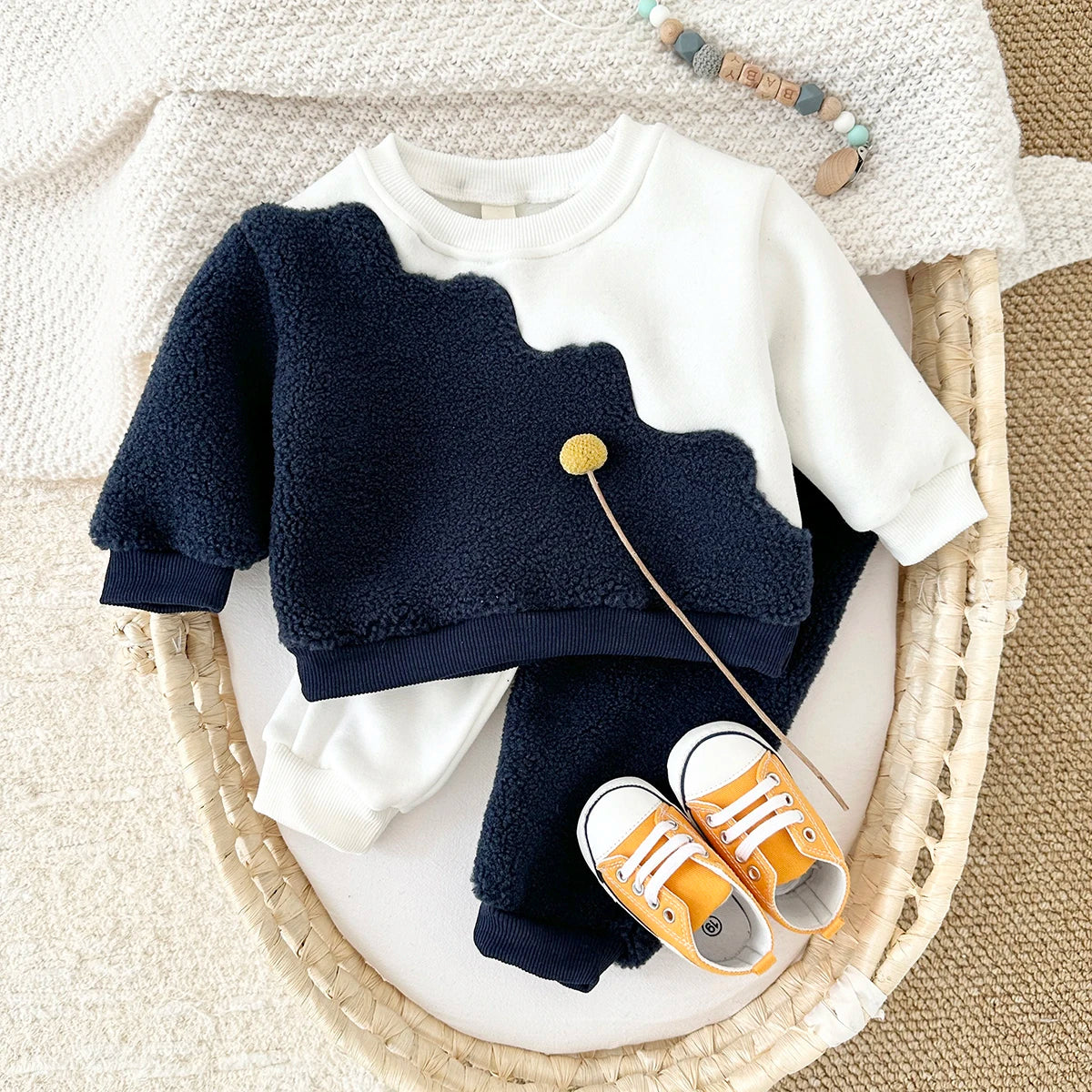 The Snuggle Set: Soft Lamb Wool Winter Wear for Baby Boys