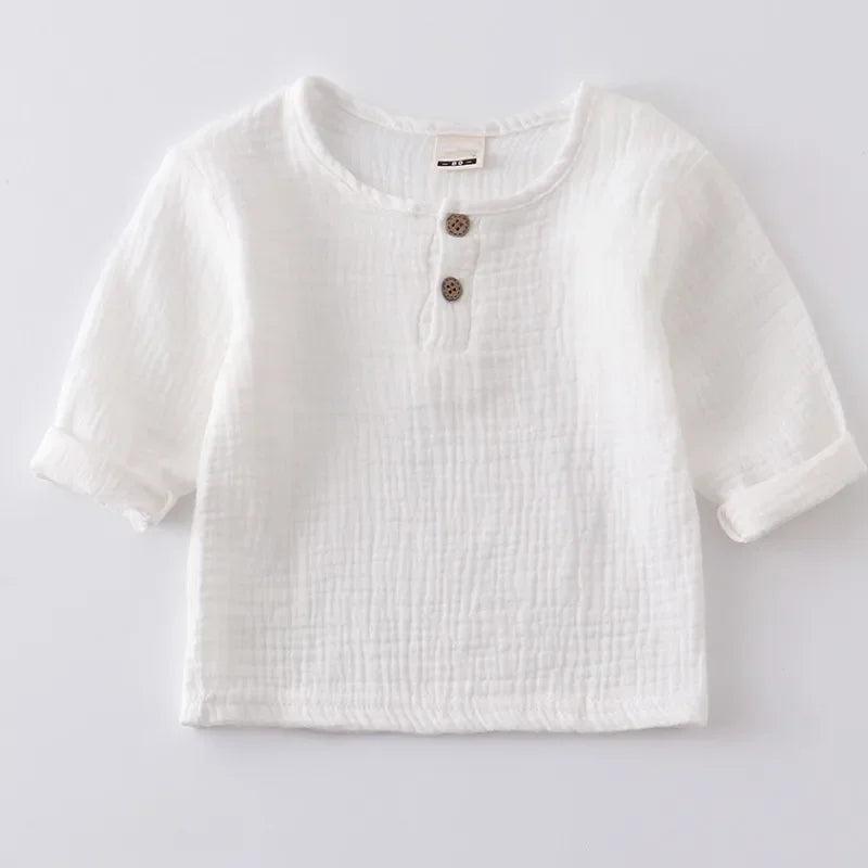 Casual Tops for Baby Boys Soft Muslin Organic