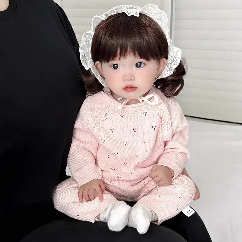 Princess Knitted Jumpsuit for Baby Girls