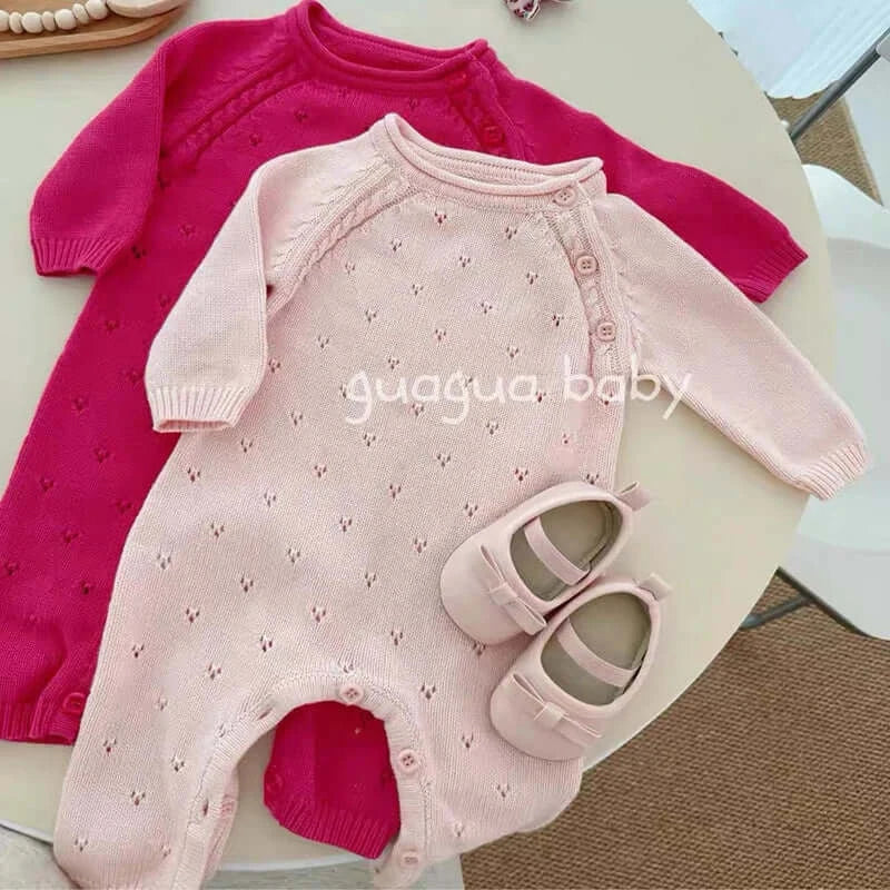 Princess Knitted Jumpsuit for Baby Girls