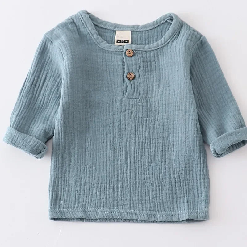 Casual Tops for Baby Boys Soft Muslin Organic