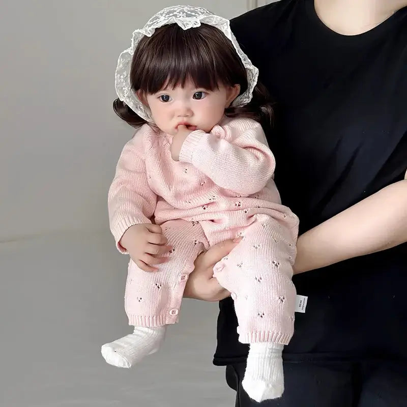Princess Knitted Jumpsuit for Baby Girls