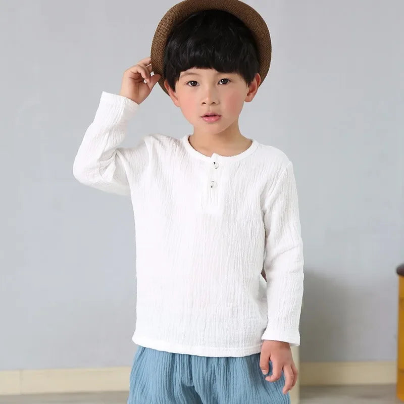 Casual Tops for Baby Boys Soft Muslin Organic