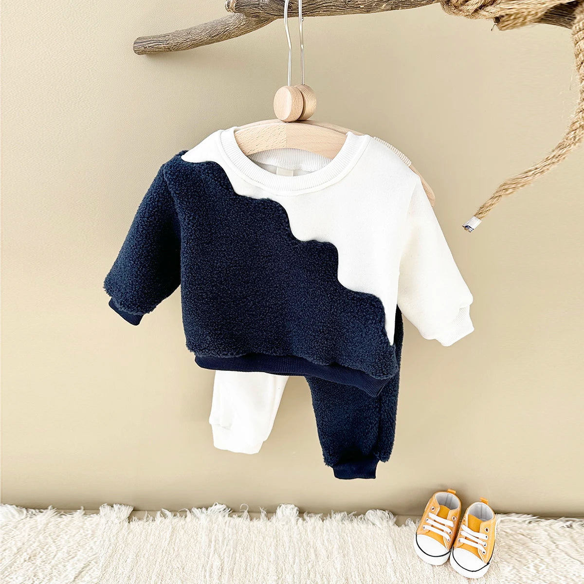 The Snuggle Set: Soft Lamb Wool Winter Wear for Baby Boys