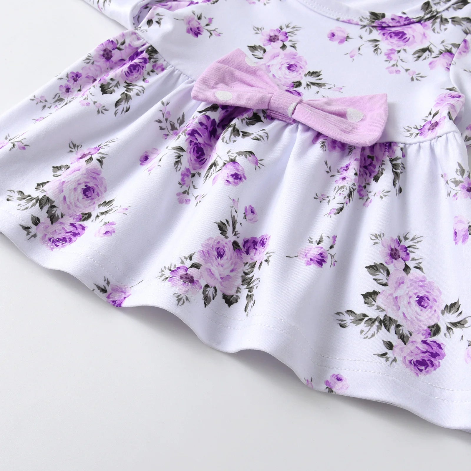 Floral Bow & Dot Set for Toddler Girls