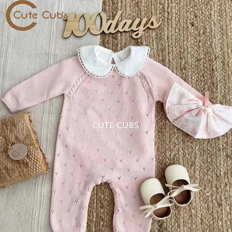 Princess Knitted Jumpsuit for Baby Girls