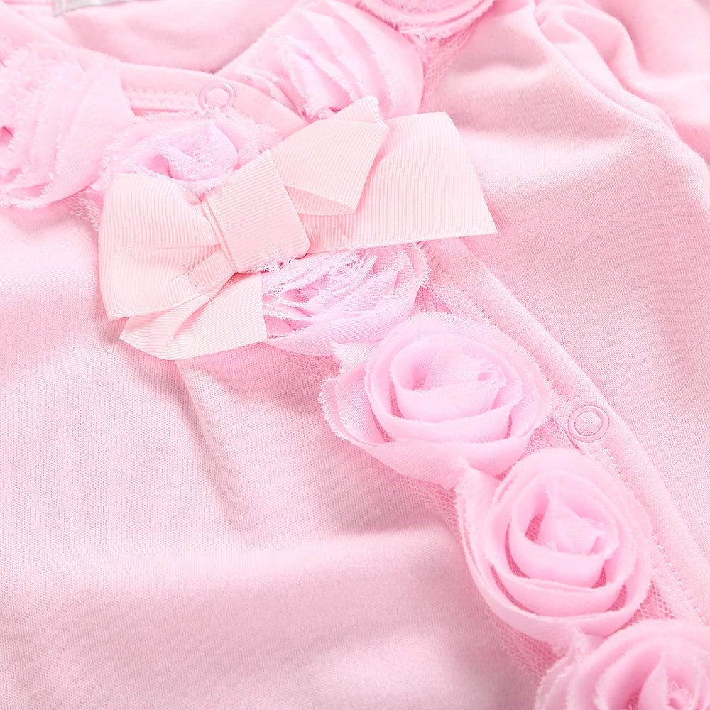 Lace & Flower Romper Set