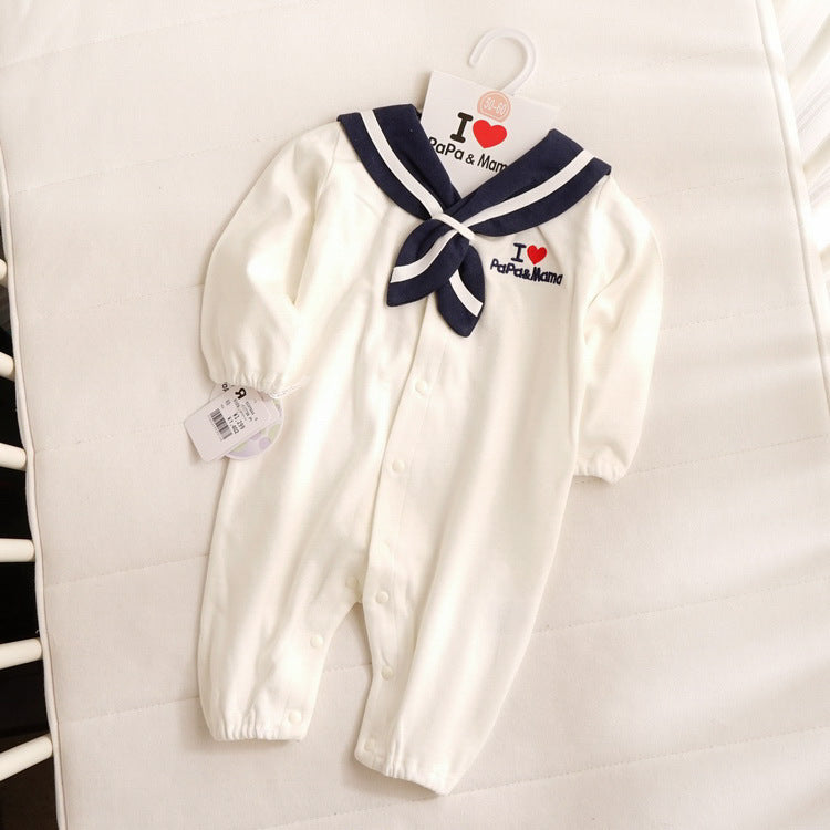 "Little Sailor" Romper Navy Style